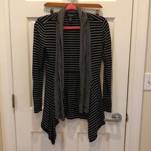 White House black market B&W  striped Cardigan